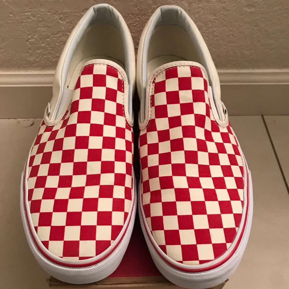 Vans checkered authentic slip on shoes SZ 12 men🔥